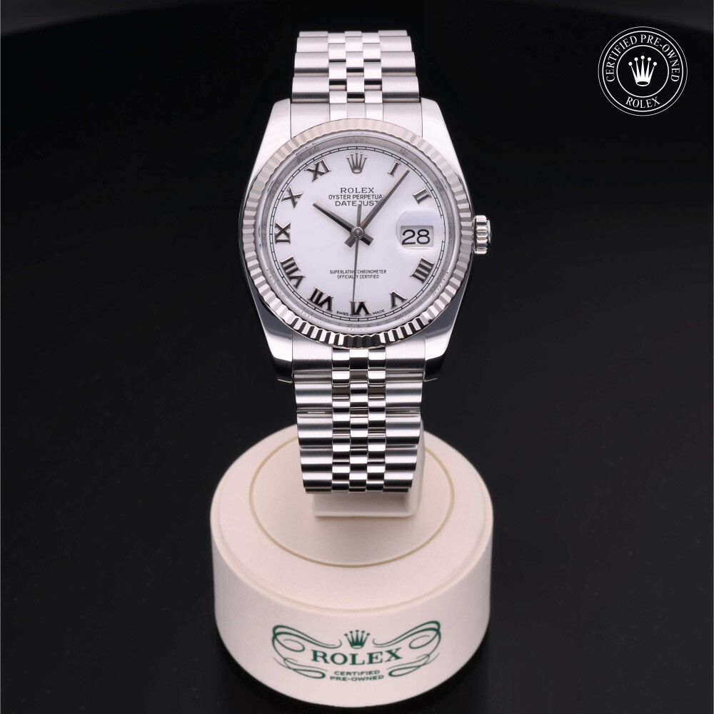 Datejust 36 white online roman