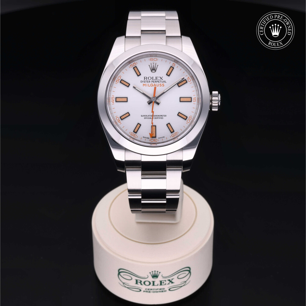 Milgauss hot sale white dial