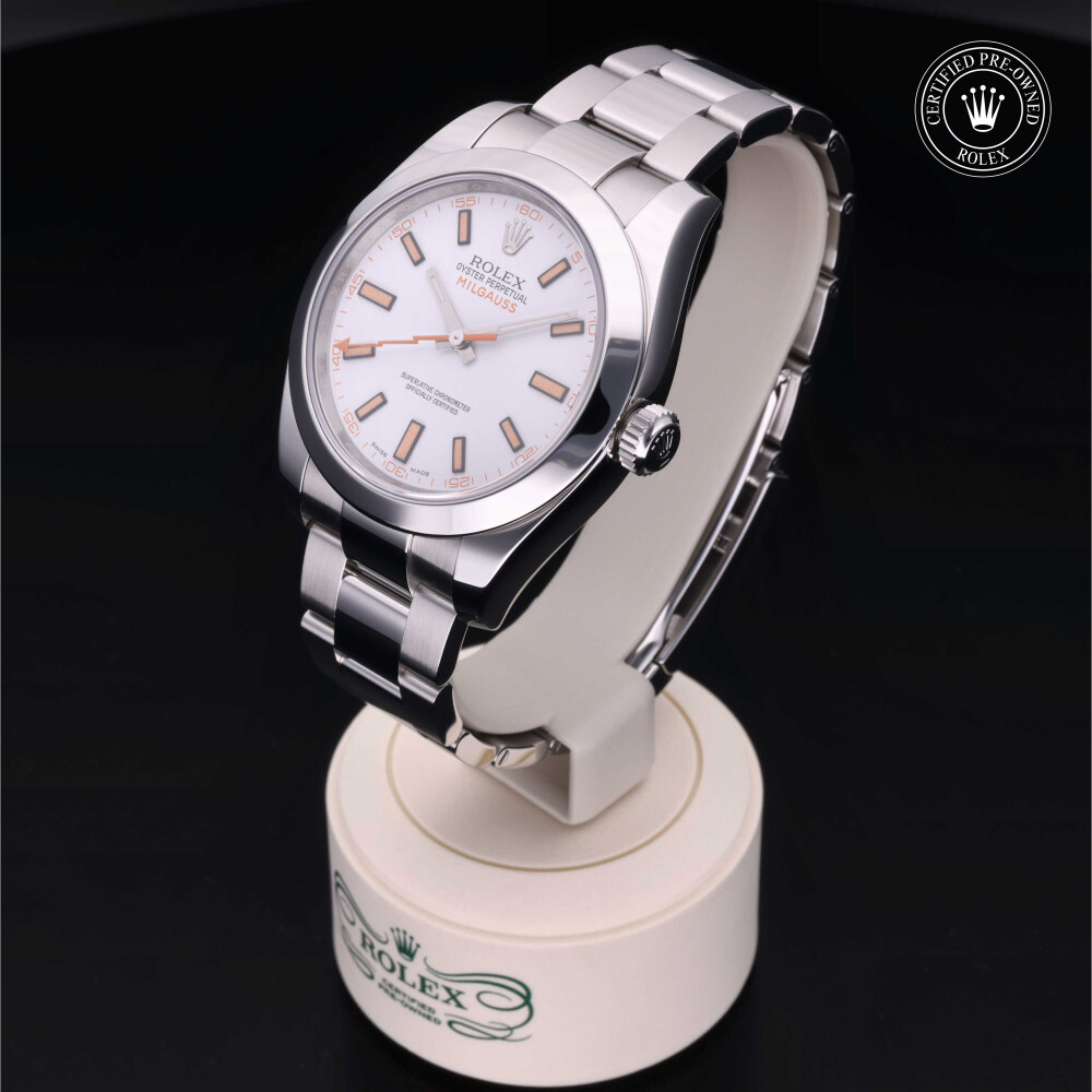 Milgauss rolex white dial sale