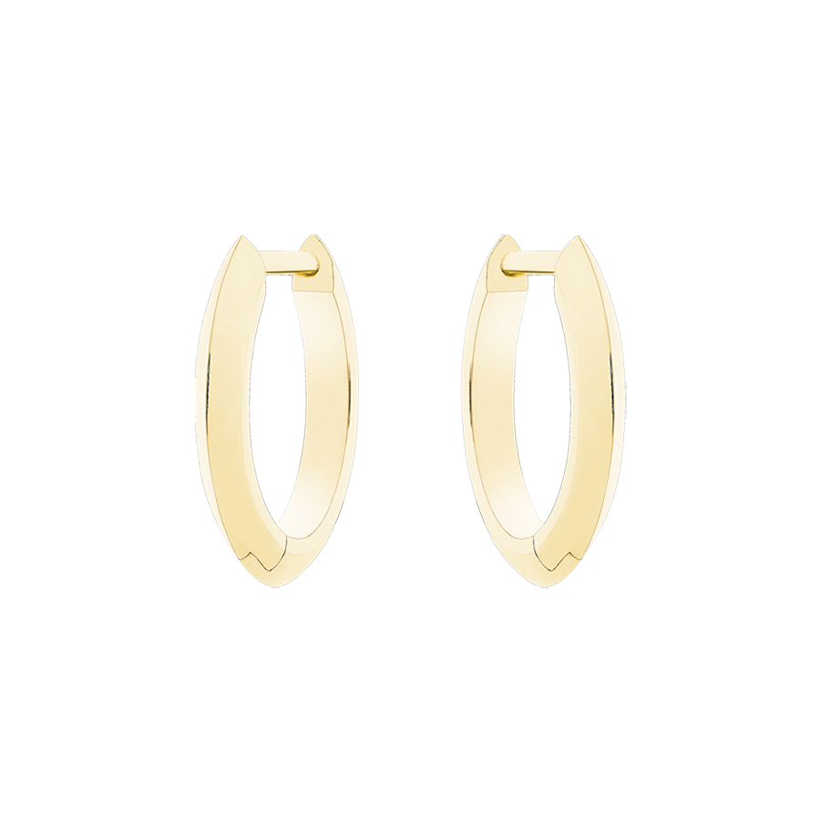 Ely Knife Edge Hoop Earrings