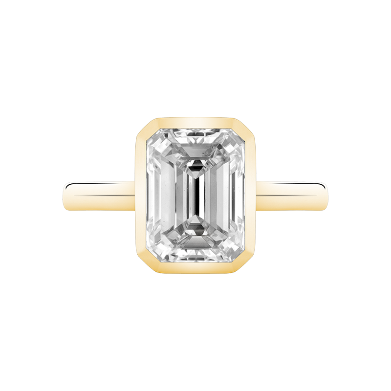 Emerald Cut, Grace Setting, Solitaire, 3.21ct