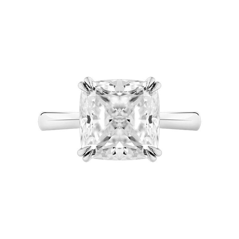 Square Cushion Cut Solitaire, 5.23ct