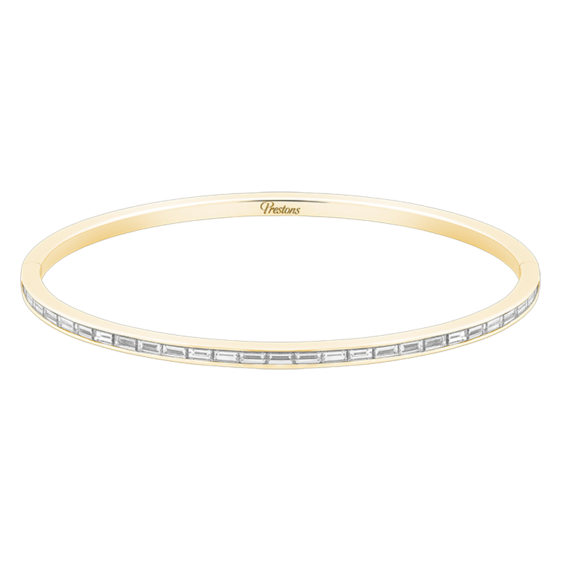 Baguette Cut Diamond Bangle