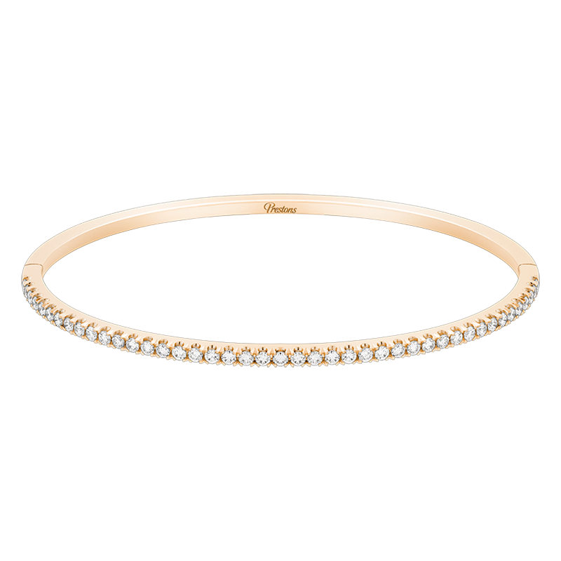 Round Brilliant Cut Diamond Bangle, 0.91cts