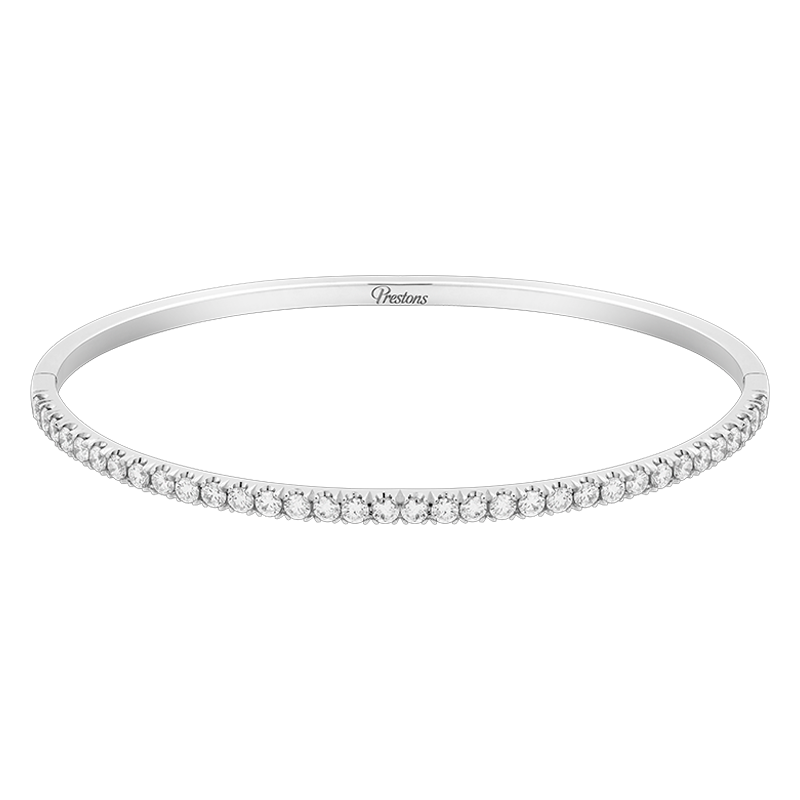 Round Brilliant Cut Diamond Bangle, 1.54cts