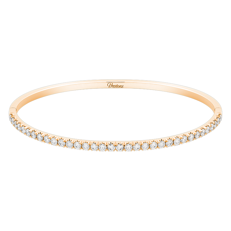 Round Brilliant Cut Diamond Bangle, 1.54cts