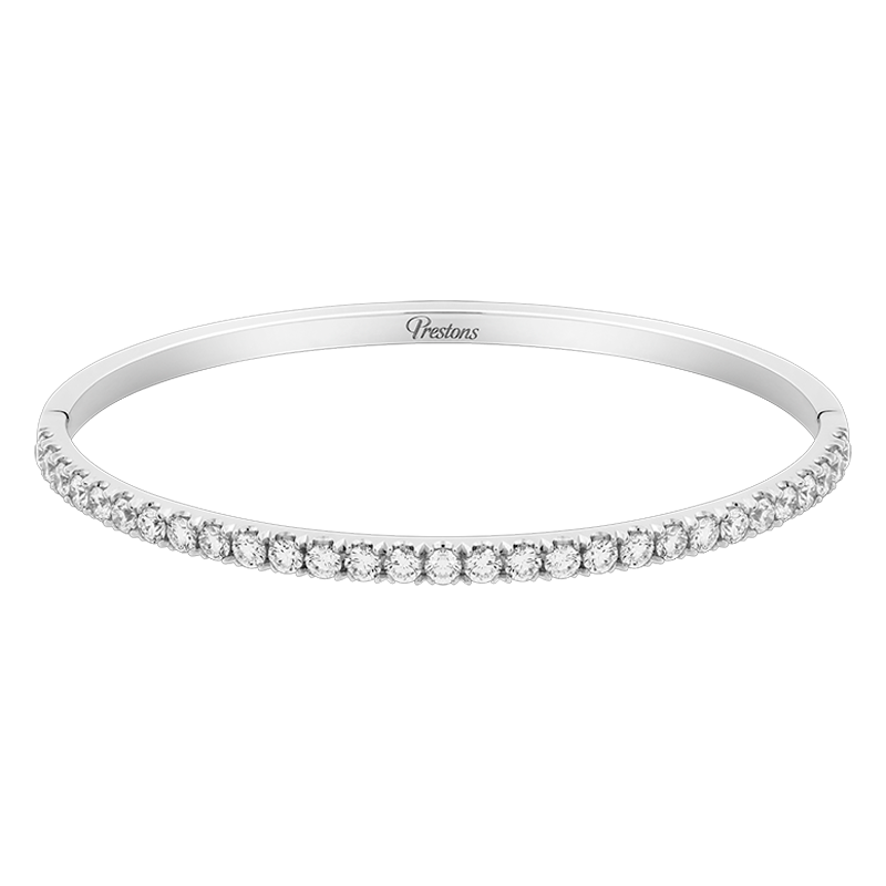 Round Brilliant Cut Diamond Bangle, 2.38cts