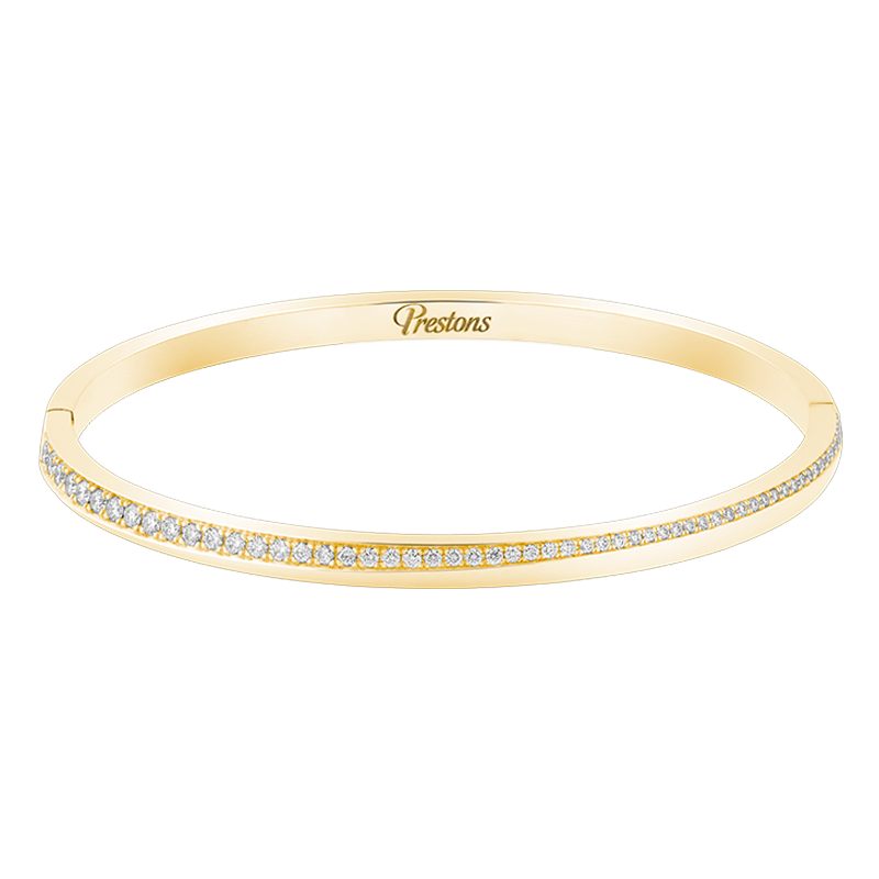 Fortuna Linear Diamond Bangle