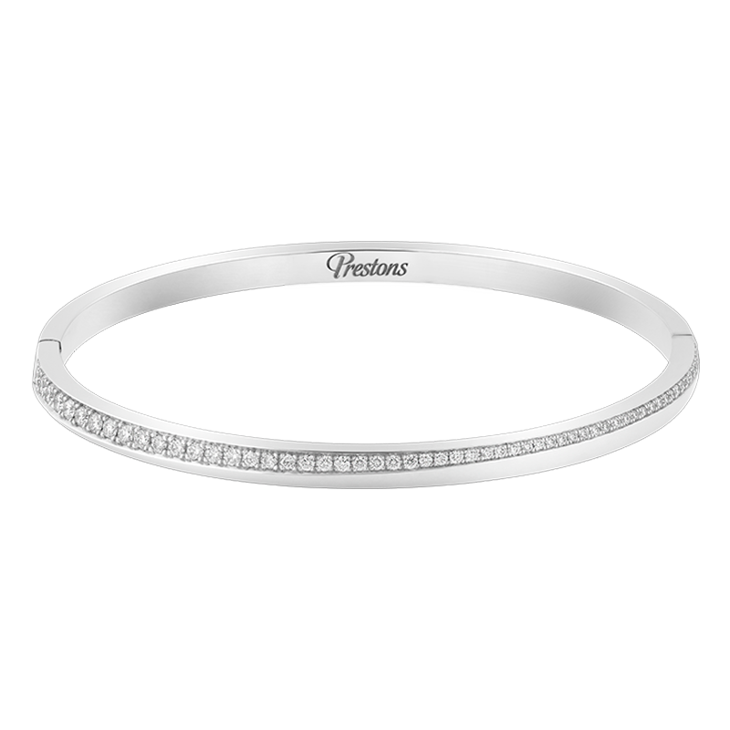 Fortuna Linear Diamond Bangle