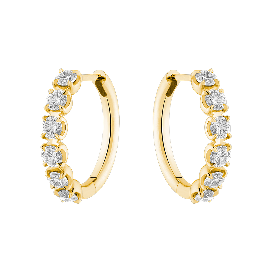 Ely Round Brilliant Cut Diamond Hoops