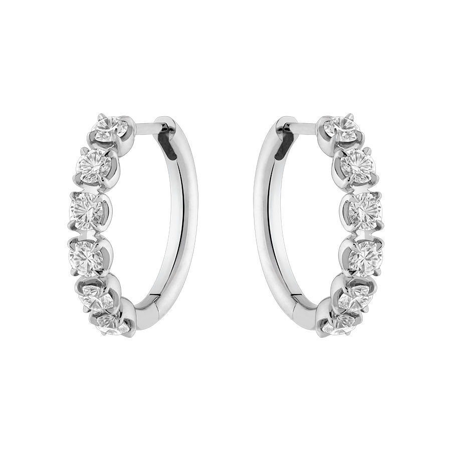 Ely Round Brilliant Cut Diamond Hoops