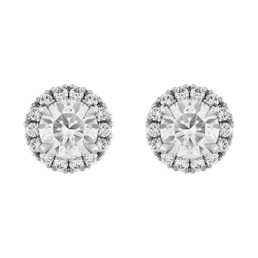 Iris Halo Studs, 1.50ct