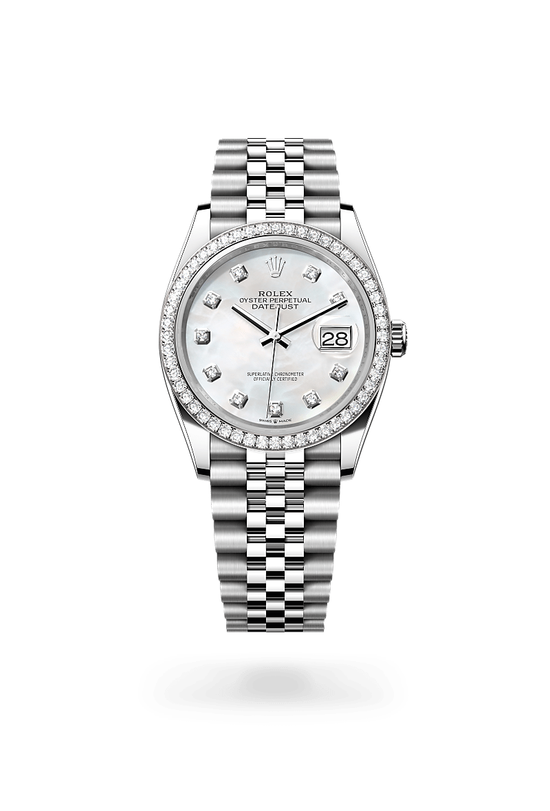 Rolex Datejust 36 in White Rolesor - combination of Oystersteel and white gold, M126284RBR-0011 at Prestons