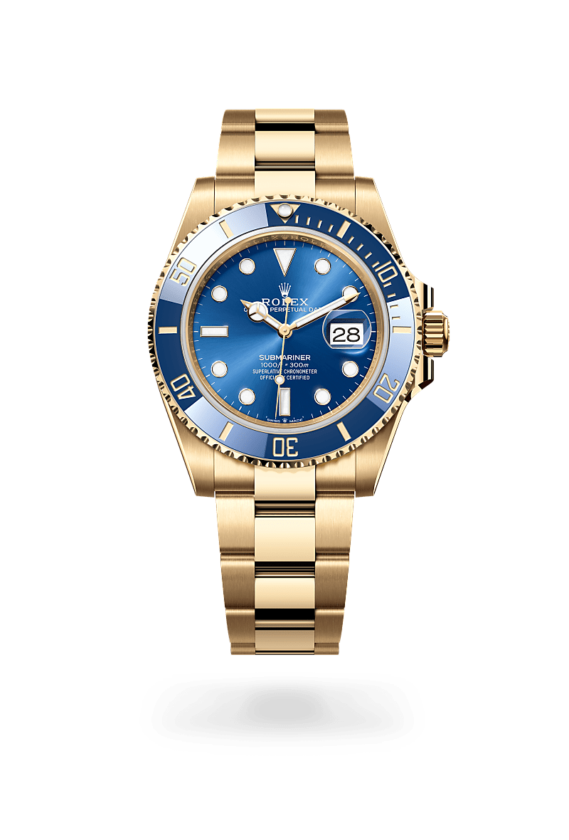 Rolex Submariner Date in 18 ct yellow gold, M126618LB-0002 at Prestons