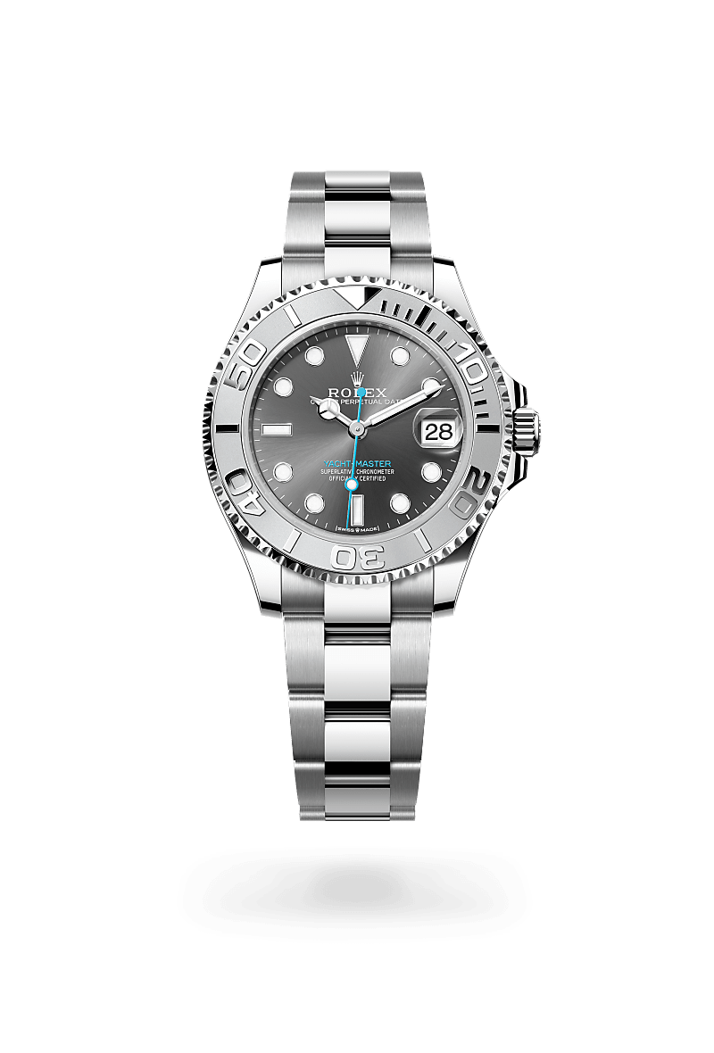 Rolex Yacht-Master 37 in Rolesium - combination of Oystersteel and platinum, M268622-0002 at Prestons