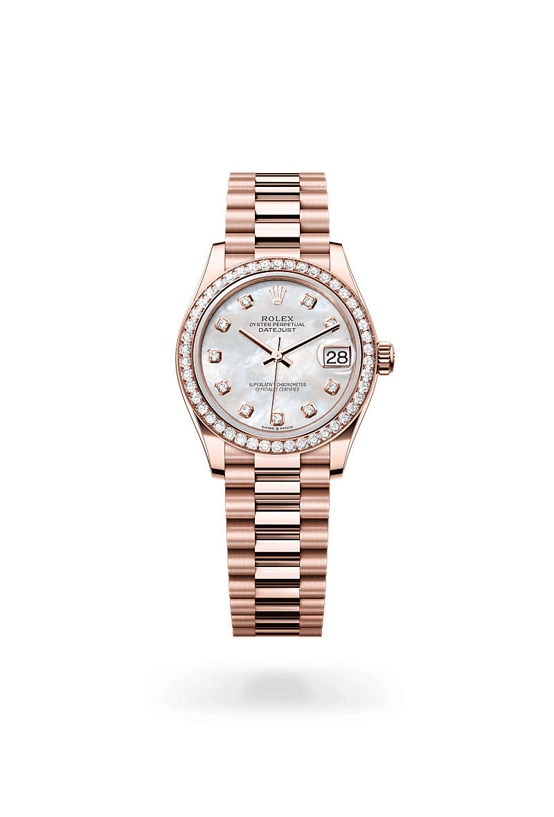 Rolex Datejust 31 in 18 ct Everose gold, M278285RBR-0005 at Prestons