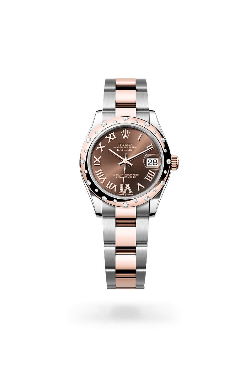 Rolex Datejust 31 in Everose Rolesor - combination of Oystersteel and Everose gold, M278341RBR-0003 at Prestons