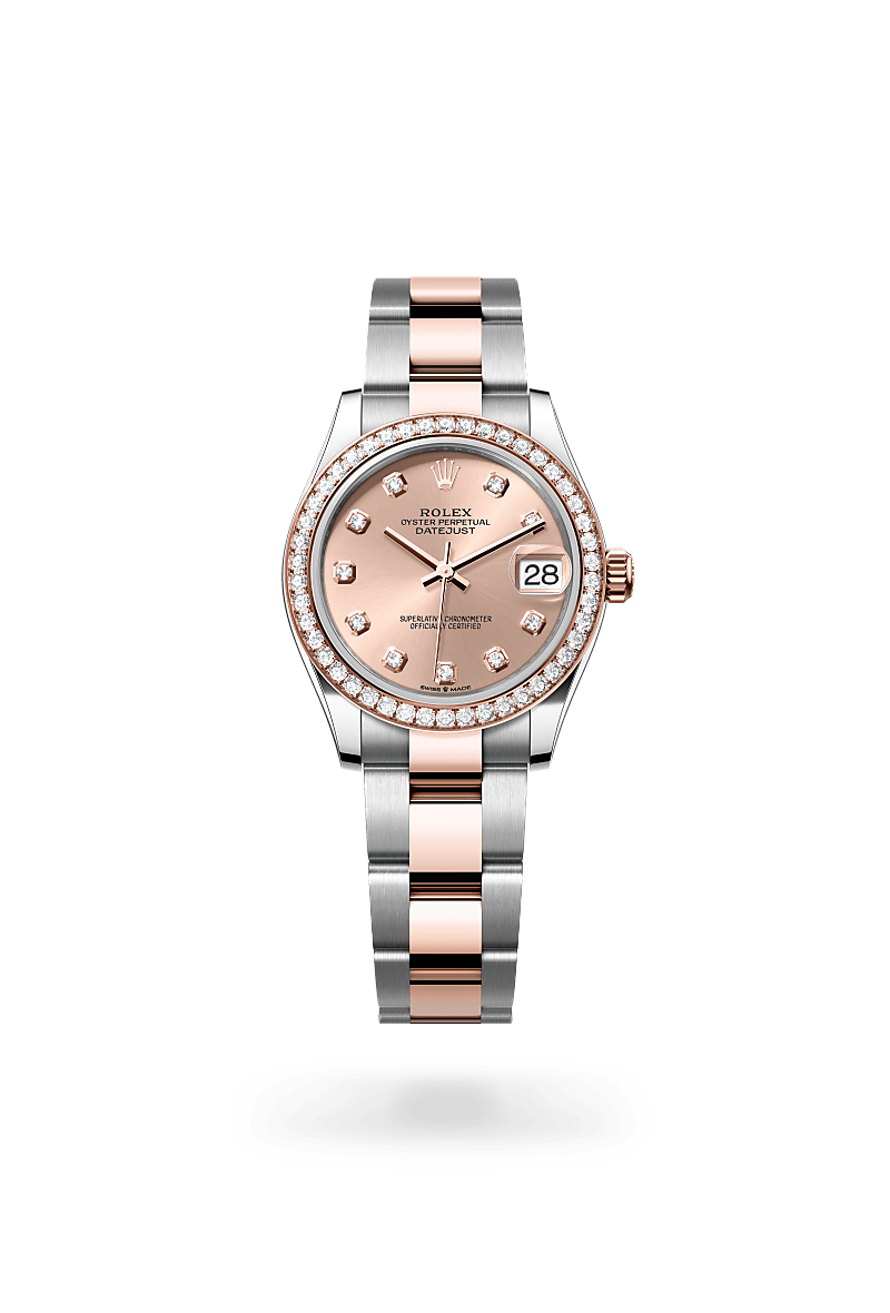 Rolex Datejust 31 in Everose Rolesor - combination of Oystersteel and Everose gold, M278381RBR-0023 at Prestons