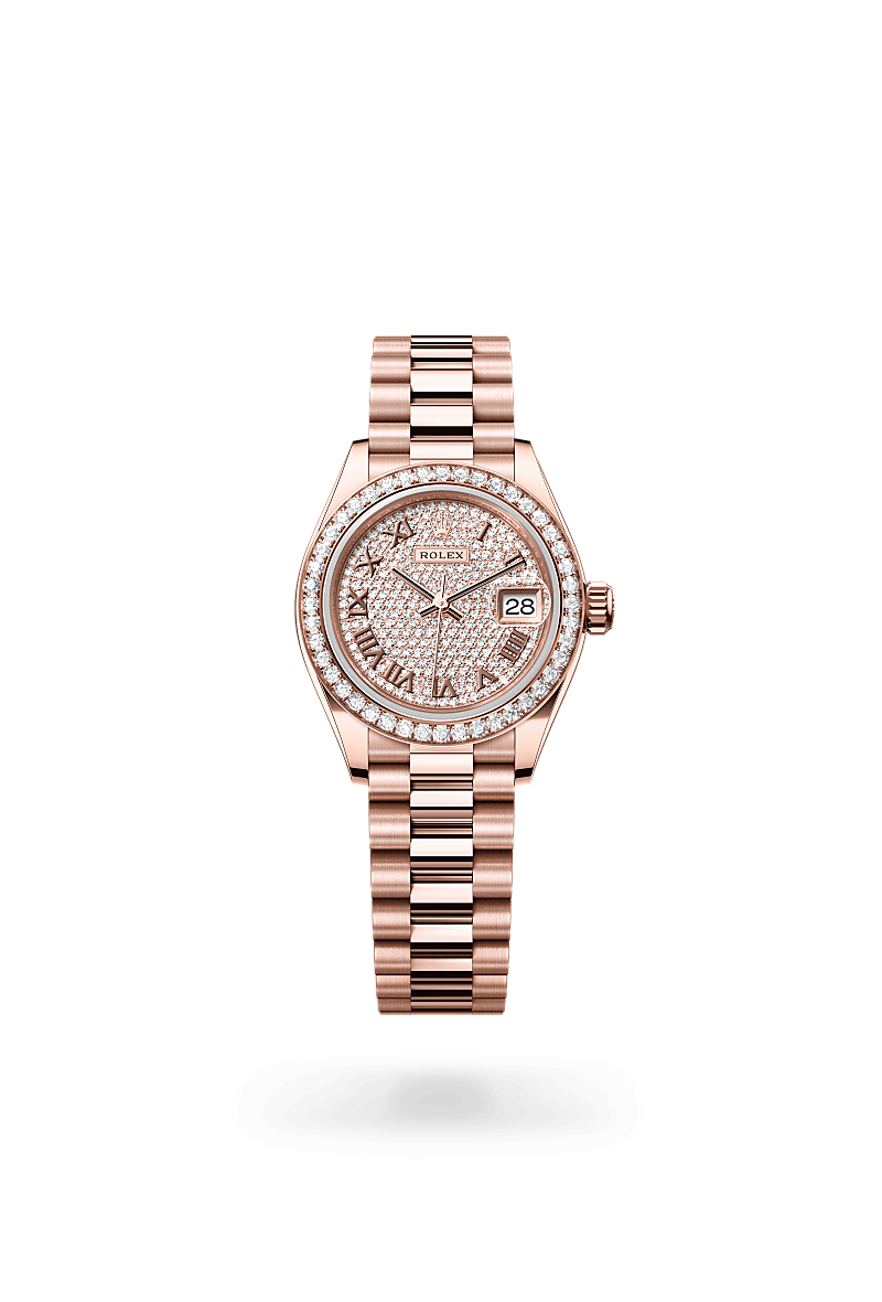 Rolex Lady-Datejust in 18 ct Everose gold, M279135RBR-0021 at Prestons