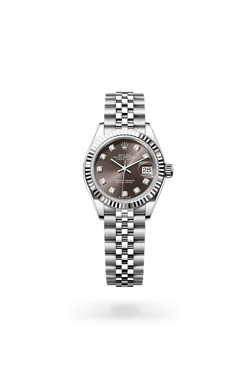 Rolex Lady-Datejust in White Rolesor - combination of Oystersteel and white gold, M279174-0015 at Prestons