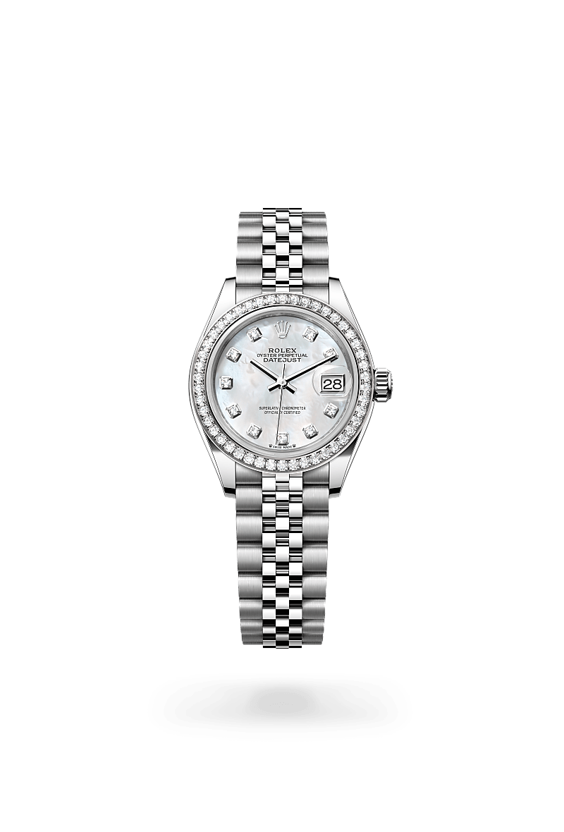 Rolex Lady-Datejust in White Rolesor - combination of Oystersteel and white gold, M279384RBR-0011 at Prestons