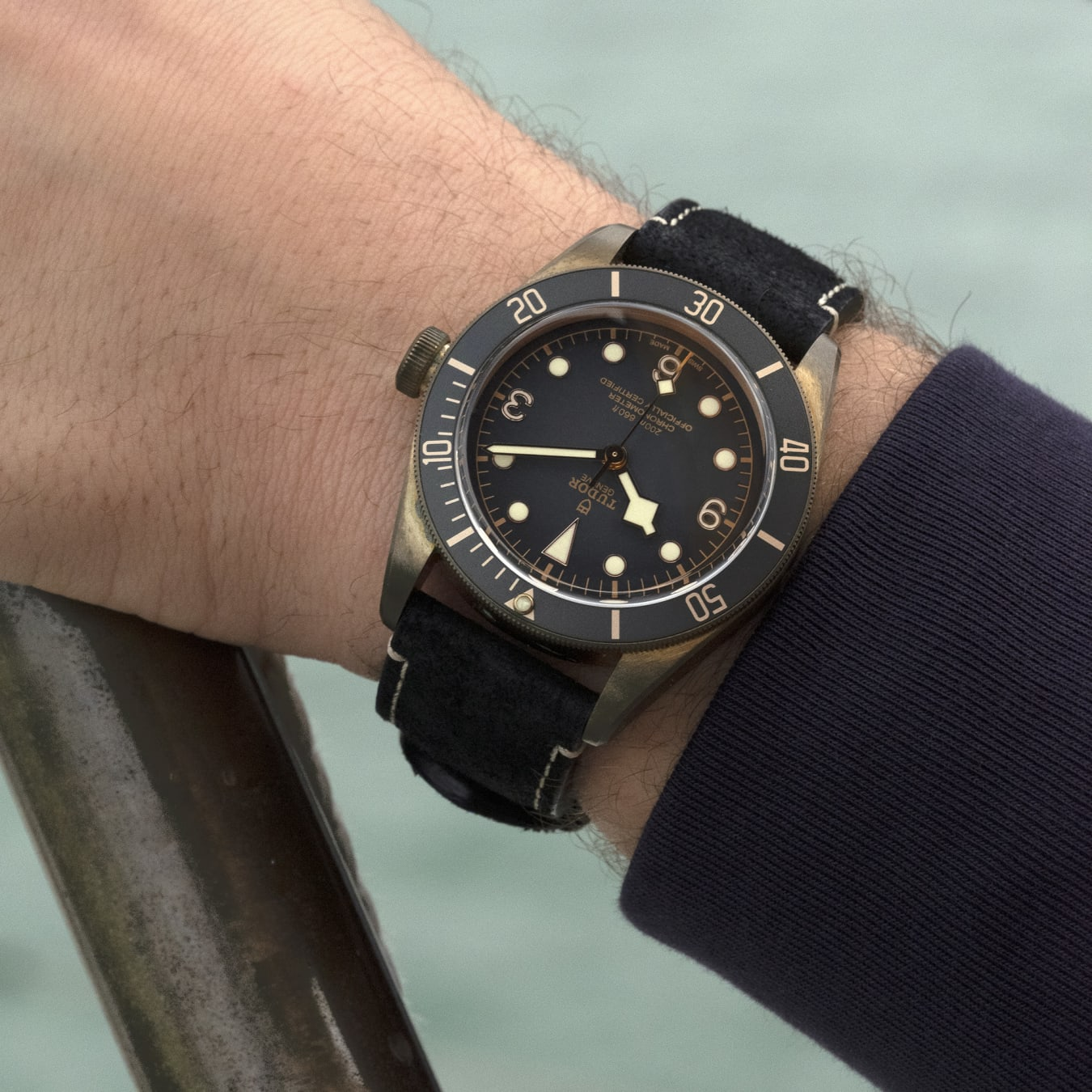 TUDOR Black Bay Bronze 43mm bronze case with bronze-coloured PVD-treated steel case back and satin finish - M79250BA-0001 at Prestons