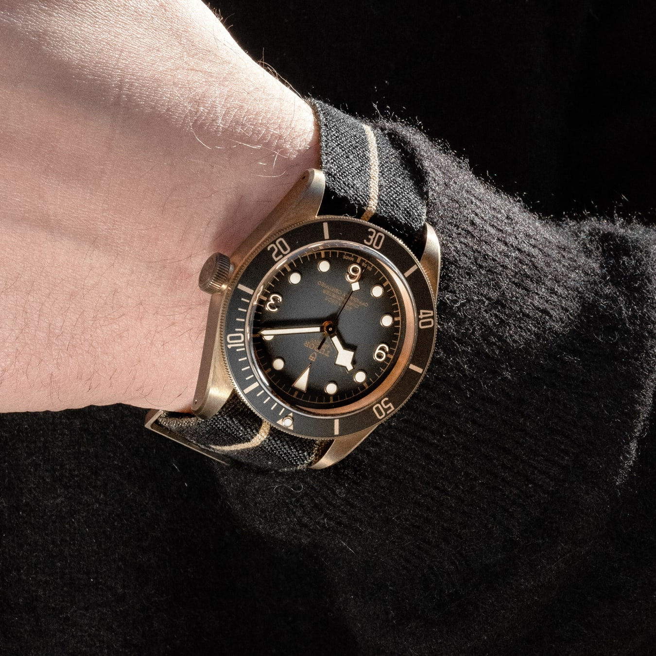 TUDOR Black Bay Bronze 43mm bronze case with bronze-coloured PVD-treated steel case back and satin finish - M79250BA-0002 at Prestons