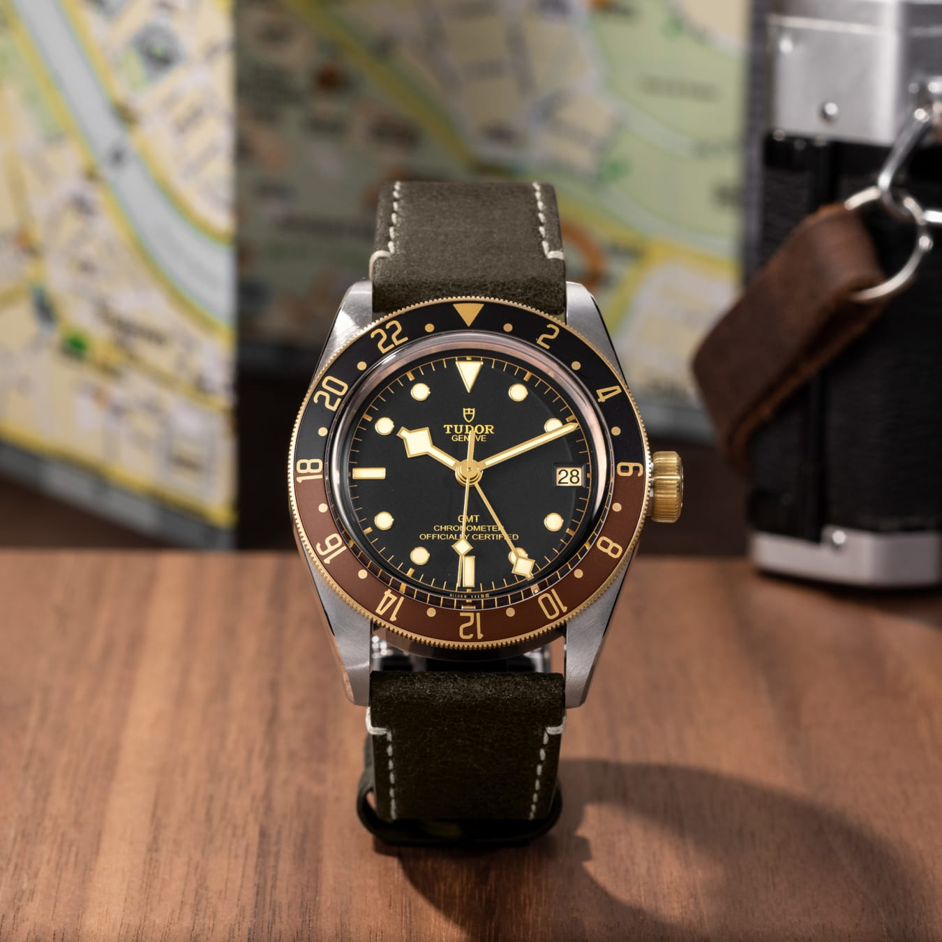 Black bay gmt leather strap best sale